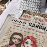 Manta personalizada estilo leopardo Partners in Crime Regalo de Navidad Regalo de cumpleaños para el mejor amigo