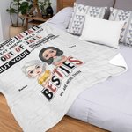 Personalizada We Are More Than Besties A Good Friend Manta polar Manta sherpa Ideas de amistad Regalo para el mejor amigo