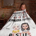 Personalizada We Are More Than Besties A Good Friend Manta polar Manta sherpa Ideas de amistad Regalo para el mejor amigo