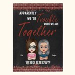 Manta personalizada We're Trouble When We Are Together Who Knew Best Friend Regalo de cumpleaños Regalo de Navidad