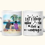 Personalized Let's Sleep Under The Stars White 11/15oz Ceramic Mug Camping Trip Mug Gift for Family Friend