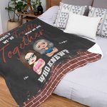 Manta personalizada We're Trouble When We Are Together Who Knew Best Friend Regalo de cumpleaños Regalo de Navidad