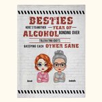 Personalisierte Hier ist ein weiteres Jahr der Bindung über Alkohol Fleece-Decke Sherpa-Decke Geburtstag Weihnachtsgeschenk für beste Freundin