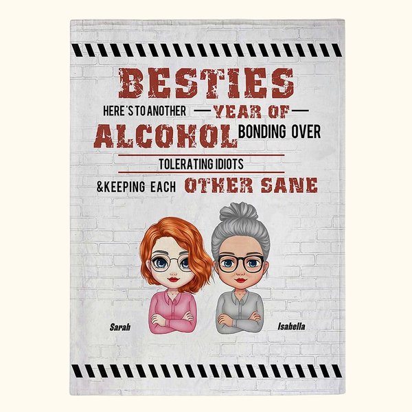 Bonding Over Alcohol Fleece Sherpa Blanket