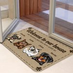 Personalized Welcome To My Home Doormat Home Decor Christmas Birthday Gift for Dog Cat Lovers