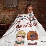 Manta Personalizada We're Trouble When We Are Together Manta Estilo Ladrillo Regalos Divertidos para Mejores Amigas Mujeres
