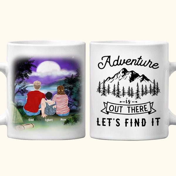 Personlig Eventyret er der ute La oss finne det hvit nattehimmel keramisk krus 11/15oz tur krus gave til familie venn