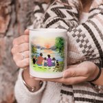 Personalised Let's Sleep Under The Stars Sunset White 11/15oz Ceramic Mug Family Camping Trip Mug Gift for Family Friend