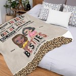 Manta personalizada estilo leopardo We Are More Than Besties Regalo de Navidad Regalo para mejores amigas
