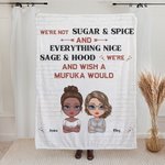 Personalizada We're Not Sugar & Spice Manta ligera suave y calentita Mejor amigo Regalo de cumpleaños