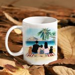 Personalised Life Is Better Around The Campfire White Ceramic Mug Camping Trip Mug Holiday Gift for Family Friends