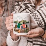 Gepersonaliseerde Adventure Is Out There Let's Find It Wit Keramische Mok Familie Camping Trip Mok Gift voor familie Vriend 11oz 15oz