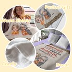 Manta personalizada estilo leopardo Por un año más de amistad con alcohol Regalo de Navidad Regalo de amistad para las mejores amigas