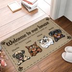 Personalized Welcome To My Home Doormat Home Decor Christmas Birthday Gift for Dog Cat Lovers