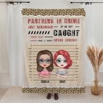 Manta personalizada estilo leopardo Partners in Crime Regalo de Navidad Regalo de cumpleaños para el mejor amigo
