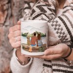 Personalisierte Camping Partner für das Leben Mountain View White Ceramic Mug Familie Camping Trip Mug Geschenk für Familie Freund 11oz 15oz