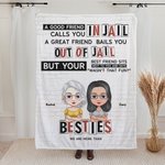 Personalizada We Are More Than Besties A Good Friend Manta polar Manta sherpa Ideas de amistad Regalo para el mejor amigo