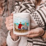 Personalised Camping Partners for Life Beach Vacation White Ceramic Mug Family Camping Trip Mug Gift for Family Friend 11oz 15oz