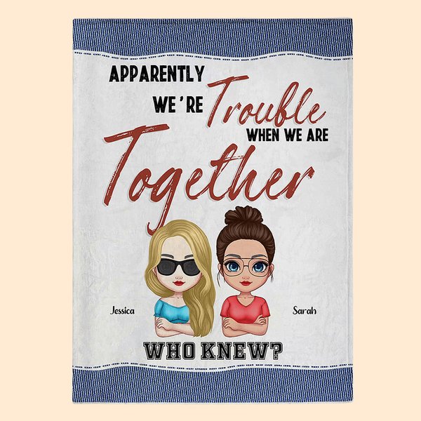 Personalizada Jeans Style We're Trouble When We Are Together Who Knew Manta Soul Sister Gift Regalo de Navidad
