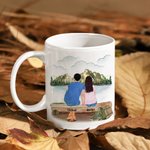 Taza de cerámica personalizada Making Memories One Campsite at a Time Mountain View White Taza para viaje de camping familiar Regalo para amigo de la 