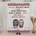 Personalized We're Not Sugar & Spice Best Friend Soft and Warm Blanket Birthday Gift Christmas Gift for Best Friend