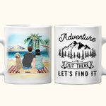 Personalized Adventure Is Out There Let's Find It White 11/15oz Ceramic Mug Family Camping Trip Mug Gift for Family Friend