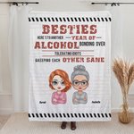 Personalisierte Hier ist ein weiteres Jahr der Bindung über Alkohol Fleece-Decke Sherpa-Decke Geburtstag Weihnachtsgeschenk für beste Freundin