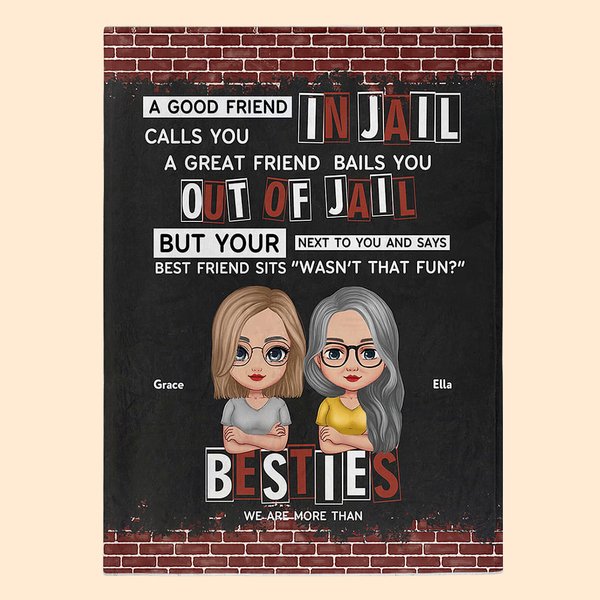 Personalizada We Are More Than Besties A Good Friend Manta Súper Suave para Sofá Cama Regalo de Navidad Regalo para Hermanas del Alma