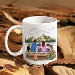 Personalisierte Home Is Where We Park It White Ceramic Mug Familie Camping Trip Becher mit Namen Geschenk für Familie Freund 11oz 15oz