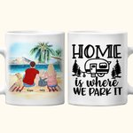 Tasse en céramique blanche personnalisée Home Is Where We Park It Family Camping Trip 11/15oz Mug Gift for Family Friend