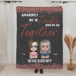Manta personalizada We're Trouble When We Are Together Who Knew Best Friend Regalo de cumpleaños Regalo de Navidad