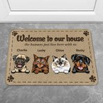Personalized Welcome To My Home Doormat Home Decor Christmas Birthday Gift for Dog Cat Lovers
