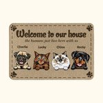 Personalized Welcome To My Home Doormat Home Decor Christmas Birthday Gift for Dog Cat Lovers
