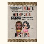 Manta personalizada estilo leopardo We Are More Than Besties Regalo de Navidad Regalo para mejores amigas
