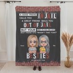 Personalizada We Are More Than Besties A Good Friend Manta Súper Suave para Sofá Cama Regalo de Navidad Regalo para Hermanas del Alma