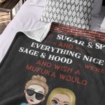 Personalized We're Not Sugar & Spice Blanket Friendship Ideas Gift Christmas Gift for Best Friend