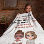 Personalizada We're Not Sugar & Spice Manta ligera suave y calentita Mejor amigo Regalo de cumpleaños