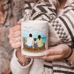 Personalisierte Making Memories One Campsite zu einer Zeit Beach Vacation White Ceramic Mug Familie Camping Trip Mug Geschenk für Familie Freund 11oz 