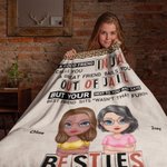 Manta personalizada estilo leopardo We Are More Than Besties Regalo de Navidad Regalo para mejores amigas