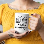 Personalized Let's Sleep Under The Stars White 11/15oz Ceramic Mug Camping Trip Mug Gift for Family Friend