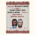 Personalized We're Not Sugar & Spice Best Friend Soft and Warm Blanket Birthday Gift Christmas Gift for Best Friend
