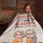 Manta personalizada estilo leopardo Por un año más de amistad con alcohol Regalo de Navidad Regalo de amistad para las mejores amigas