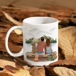 Personalisierte Camping Partner für das Leben Mountain View White Ceramic Mug Familie Camping Trip Mug Geschenk für Familie Freund 11oz 15oz