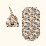 Personalised Vintage Floral Swaddle Set Sleep Sack and Hat Newborn Gift Baby Shower Gift for Baby