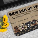 Henkilökohtainen todella innoissaan olet täällä lemmikkieläin rakkaus omistajalle ovimatto syntymäpäivälahja lemmikin omistajalle kodin sisustus