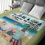 Personalised Home Is Where We Park It Camping Blanket Skin Friendly Birthday Christmas Gift for Couple Family Camping Pet Lovers