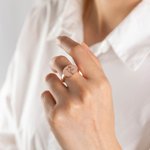 Bague Chevalière Personnalisée avec Fleur de Naissance et Texte Gravé Cadeau d'Anniversaire de Noël pour Elle
