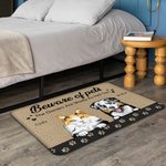 Personalized Beware Of Pet The Owners Are Shady As Hell Too Pet Declaration Door Mat Home Decoration Gift for Pet Lover