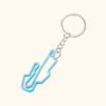Personalised Colorful Race Circuit Keychain with Initial Christmas Gift Birthday Gift for Auto Enthusiasts Motorsport Lovers