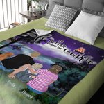 Personlig bekväm Camplife Flannel Sherpa-filt Födelsedag Housewarming Present till familjen